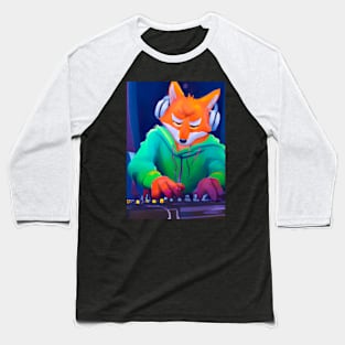 Fox at the DJ booth Baseball T-Shirt